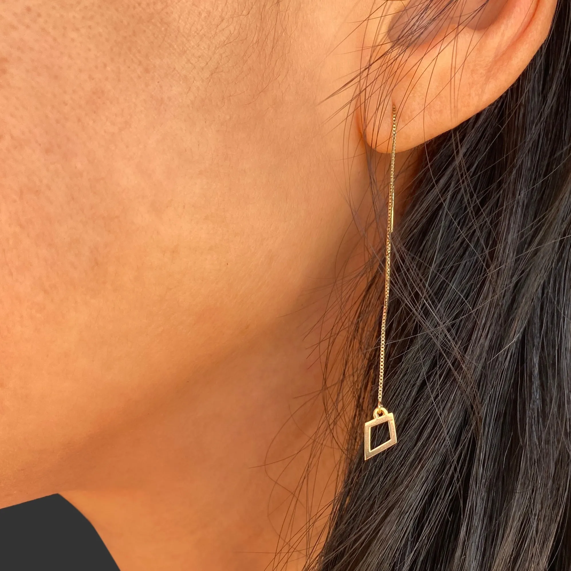 14k Gold KAO Kite Threader Earrings