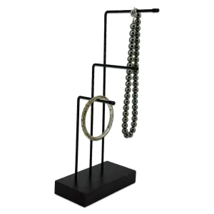 3 Tier Black Metal Jewelry Display Stand