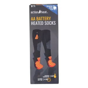 ActionHeat AA Wool Battery Heated Socks