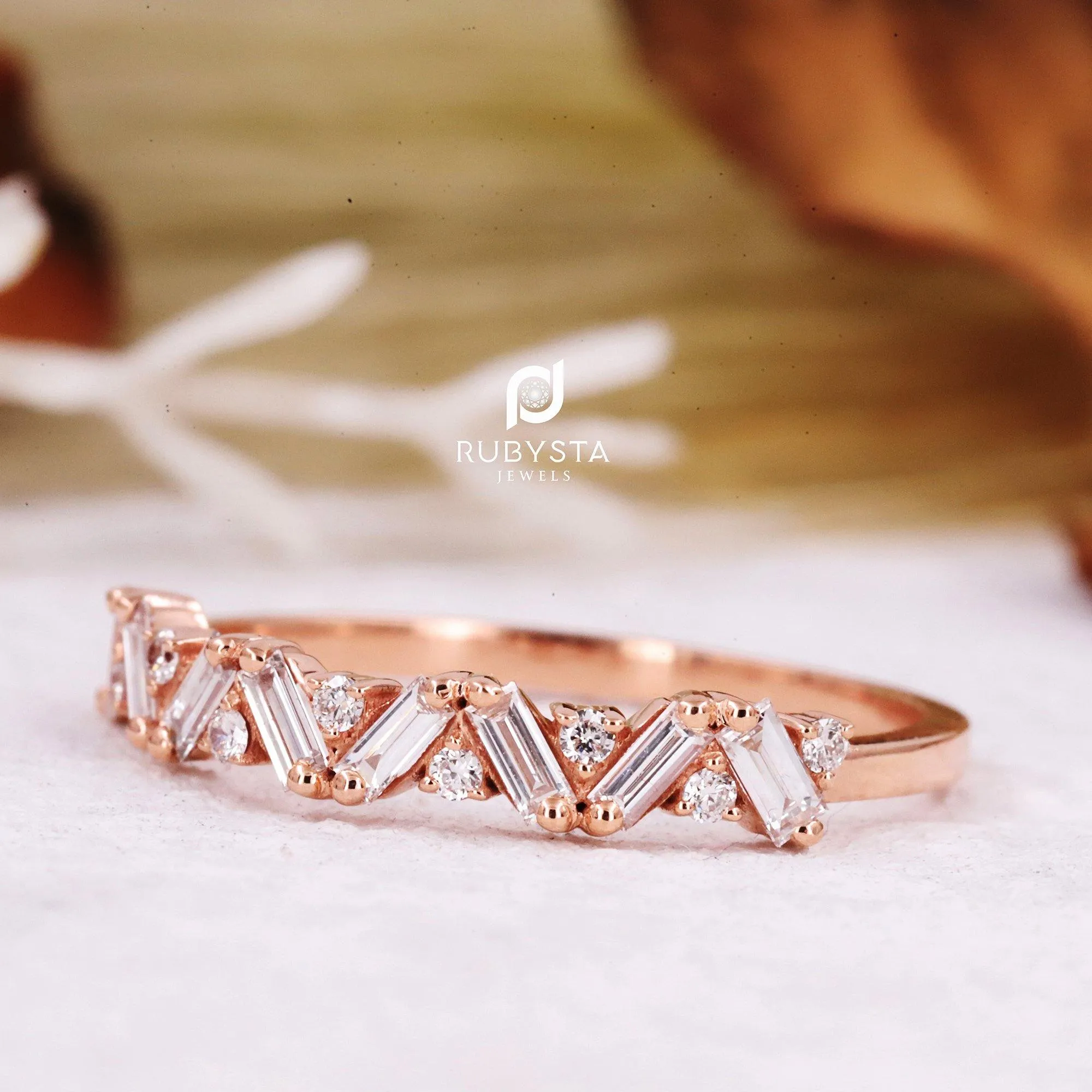 Baguette Diamond Ring | Baguette Engagement Ring | Natural Diamond Ring