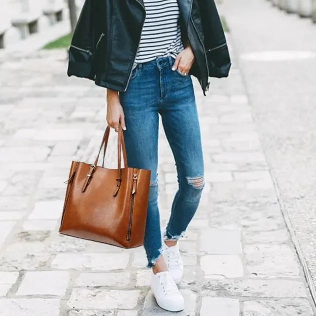 Colette Leather Tote Bag