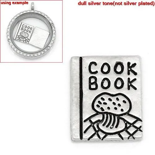 Cook Book Floating Charm For Glass Living Memory Lockets