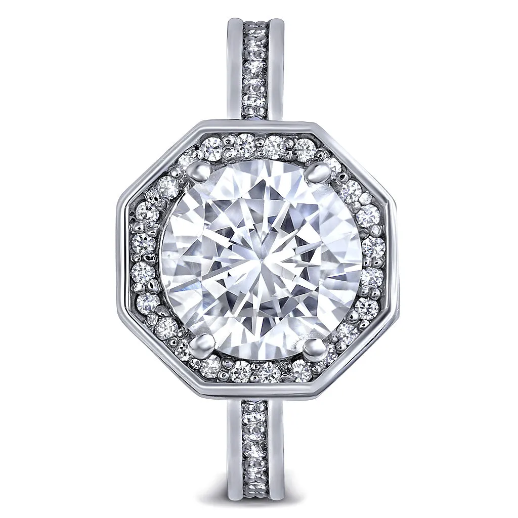 Eternal Love Diamond Octagon Engagement Ring