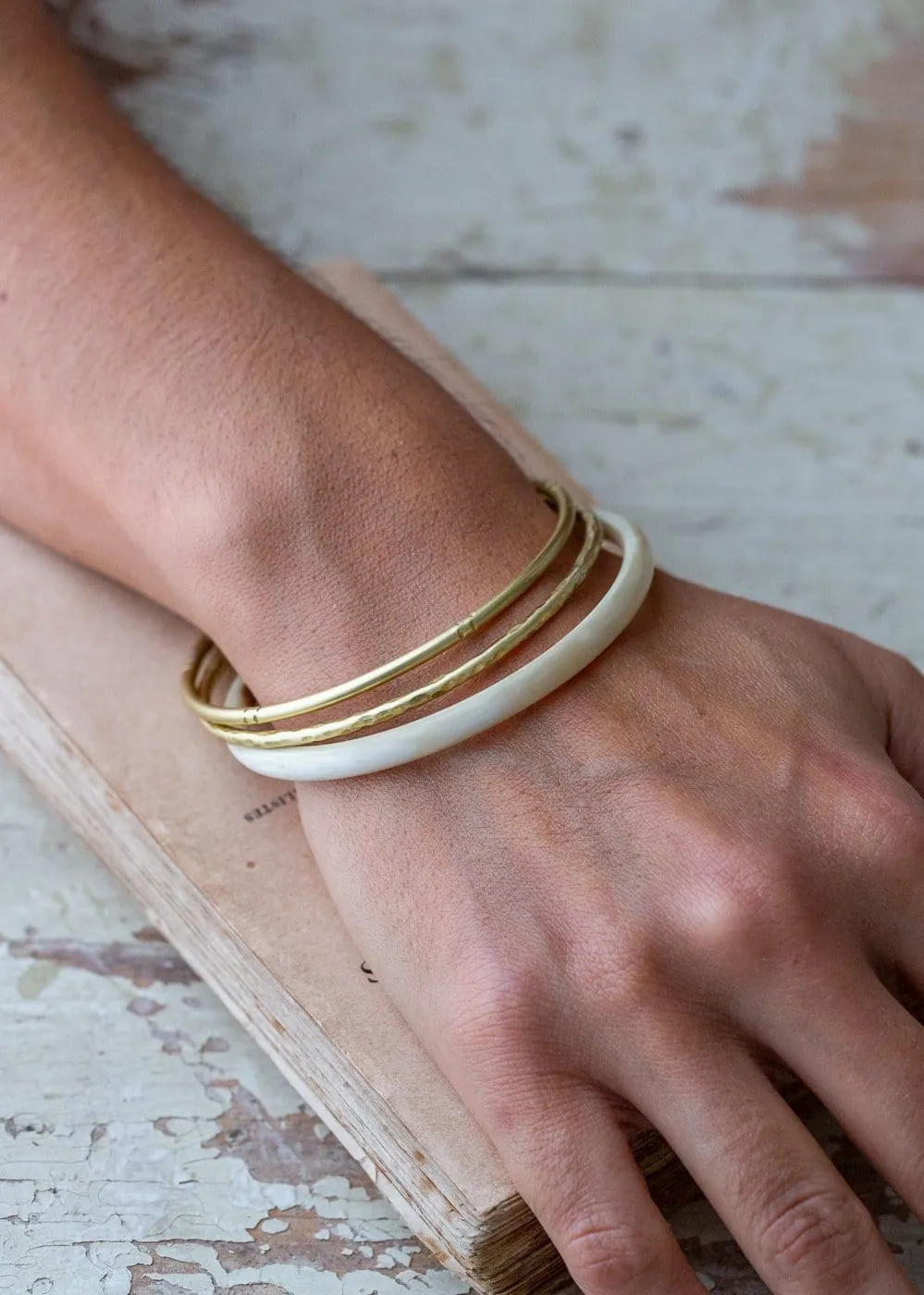 Ethical Horn Bangle - Skinny