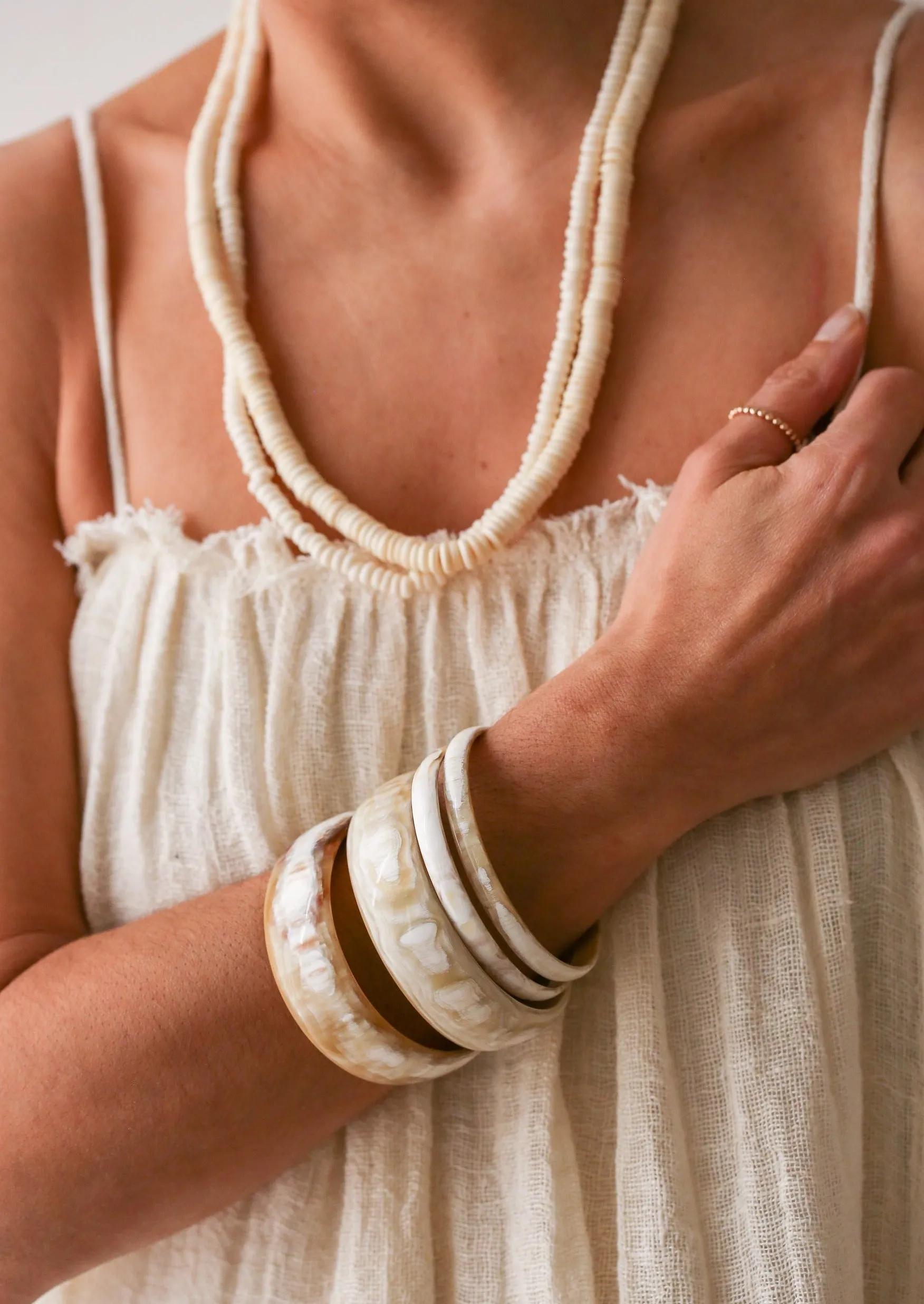 Ethical Horn Bangle - Skinny