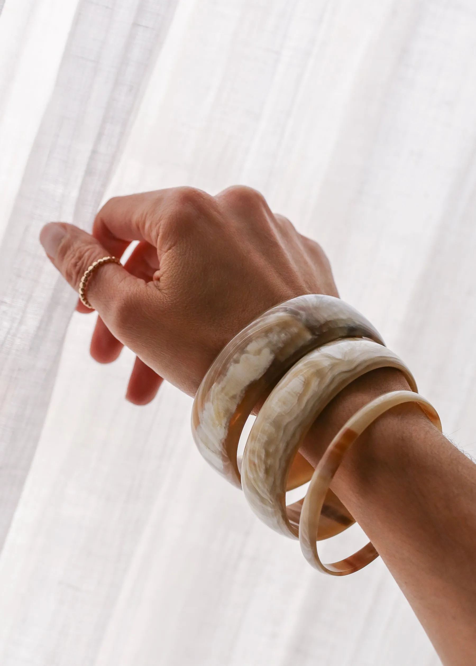 Ethical Horn Bangle - Skinny