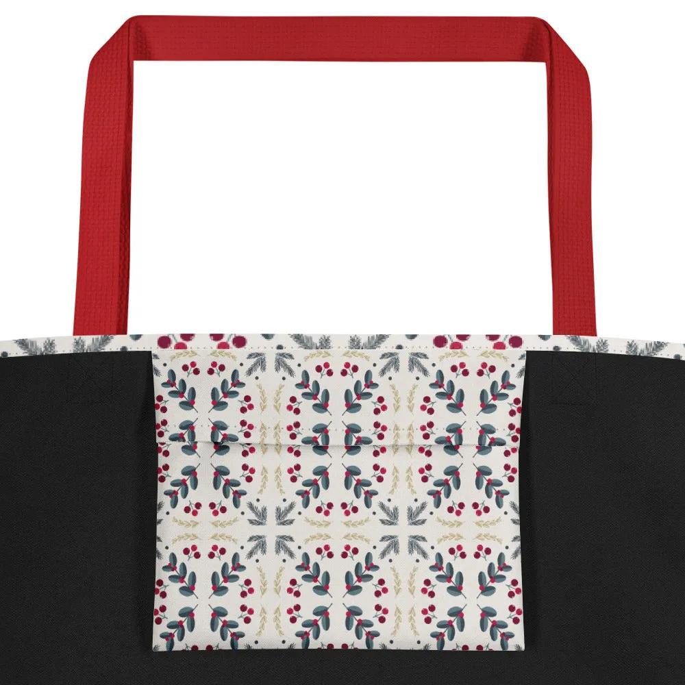 Farmhouse Christmas Large Tote Bag