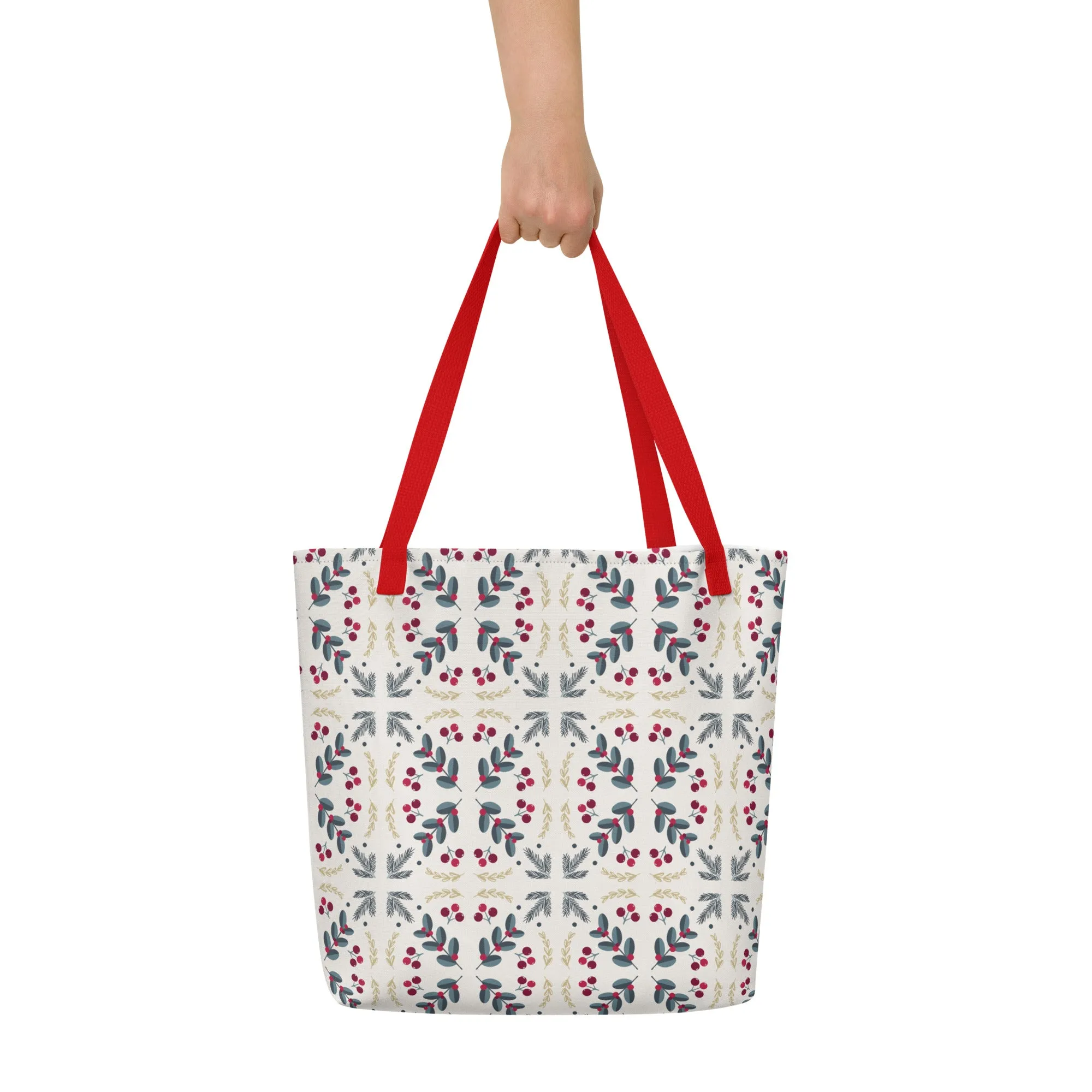 Farmhouse Christmas Large Tote Bag