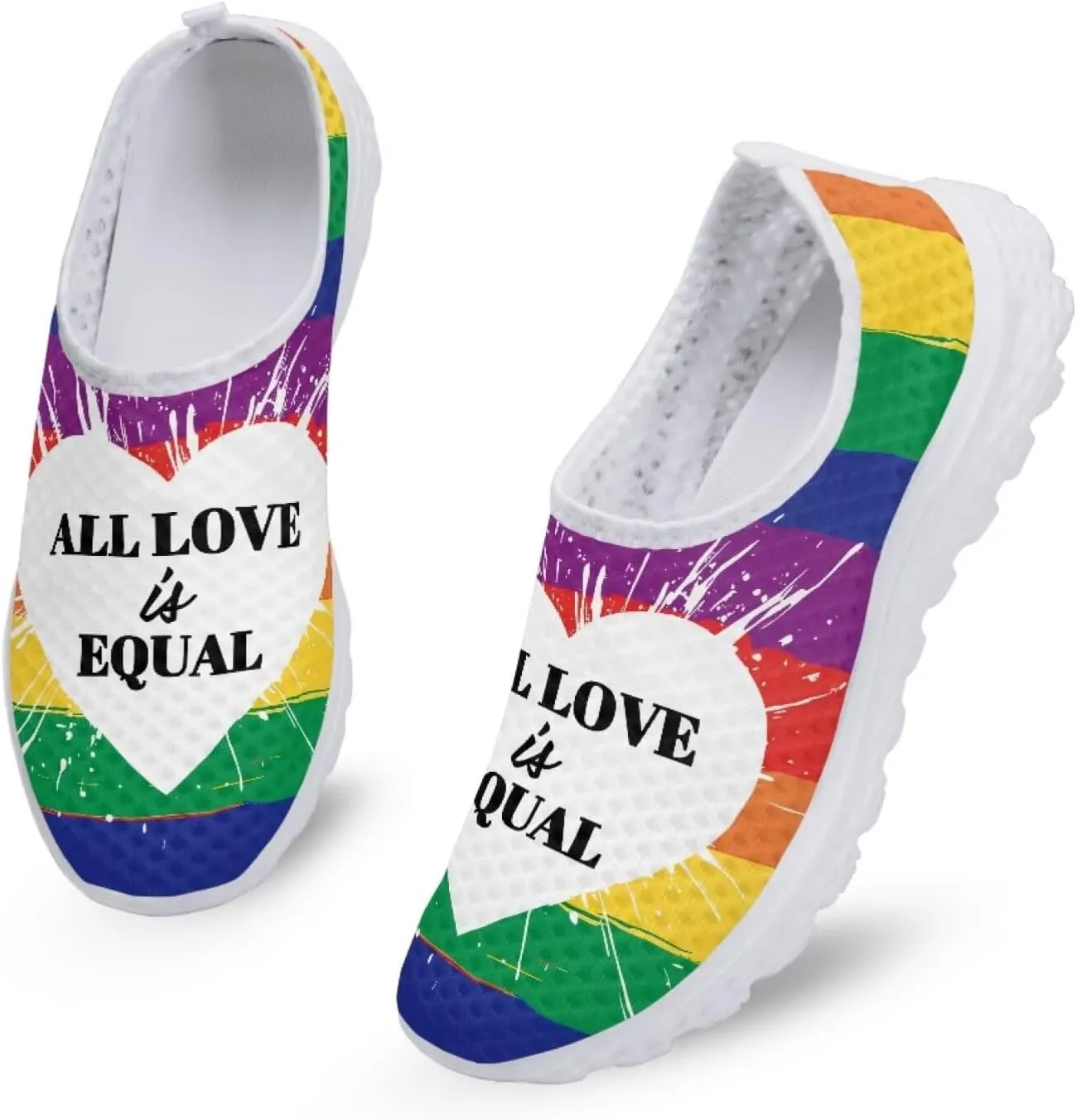 Jeiento LGBT Shoes Fashion Sneakers Running Comfortable Sports Walking Tennis Shoes Gifts for Girls Women
