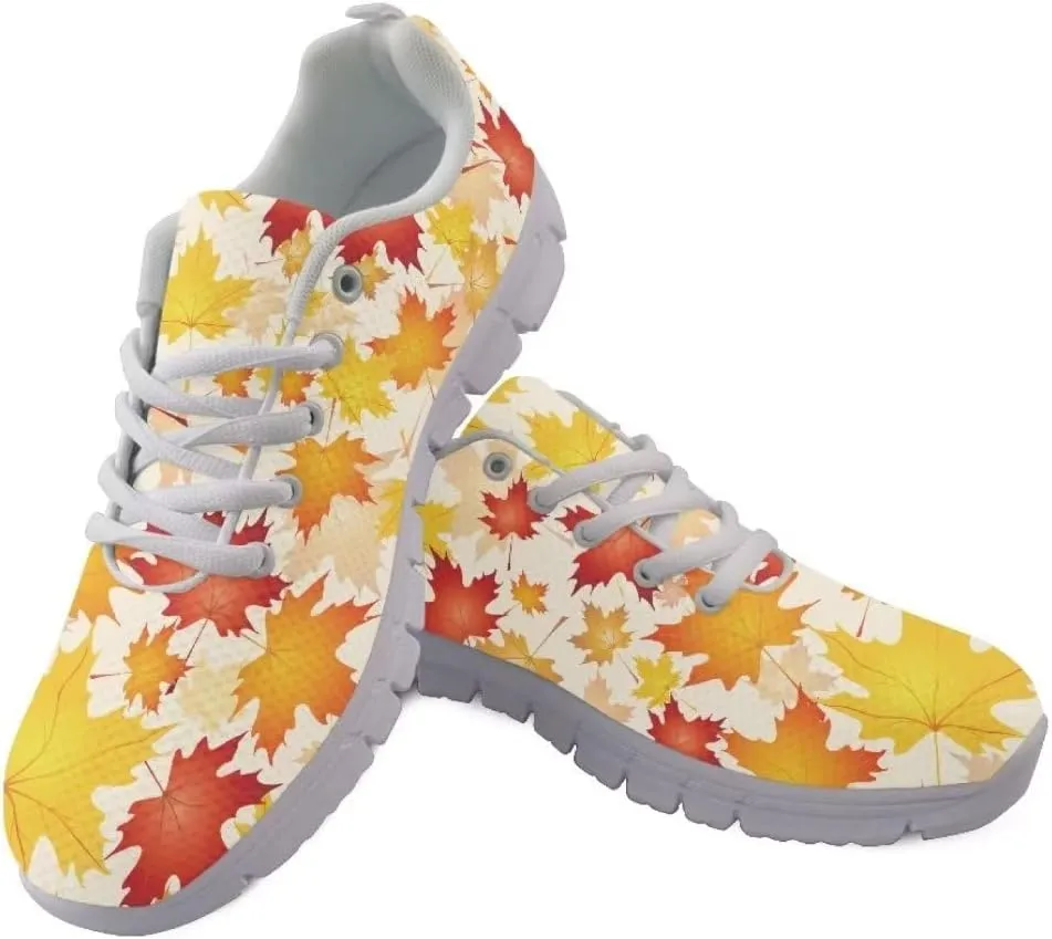 Jeiento Running Walking Sneakers,Halloween Shoes for Teenager,Thanksgiving Shoes for Men Women Mesh Workout Casual Trainers