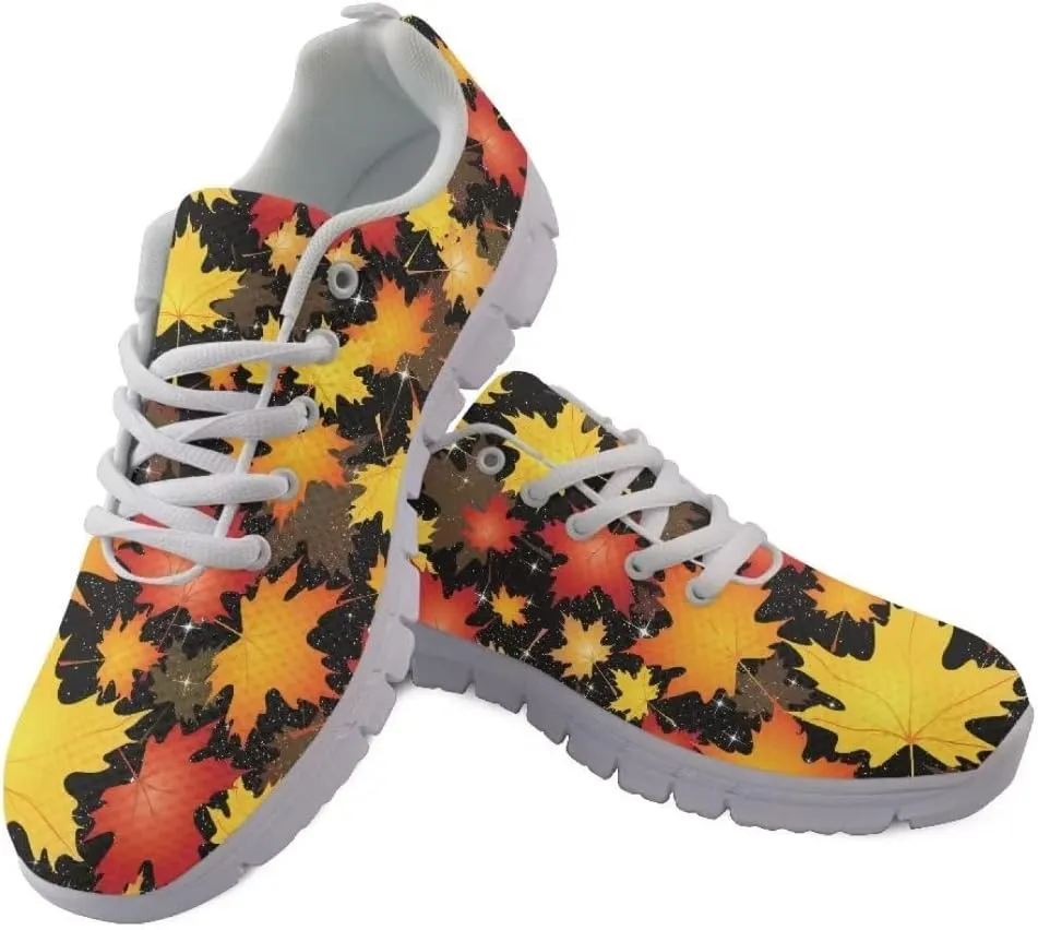 Jeiento Running Walking Sneakers,Halloween Shoes for Teenager,Thanksgiving Shoes for Men Women Mesh Workout Casual Trainers