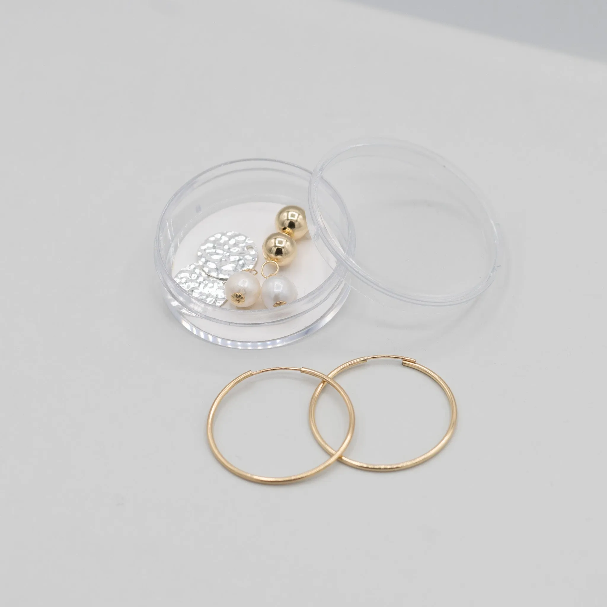 Medium 14k Gold Filled Endless Hoop Earrings