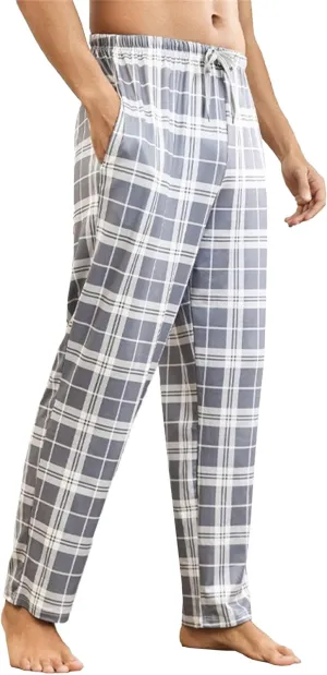 Men's Loose Fit Comfort Indoor Pants Straight Leg Casual Breathable Trousers Basic Jogging Solid Sweatpants
