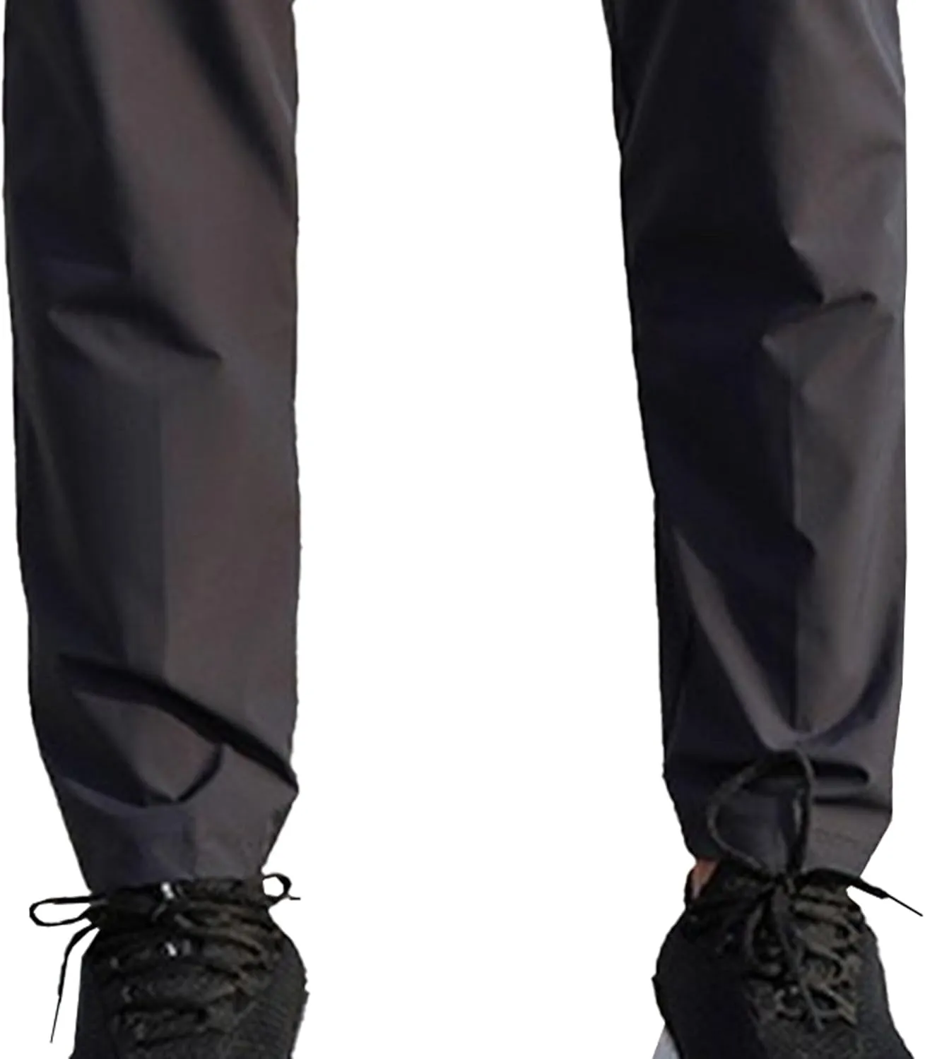 Men's Straight Leg Drawstring Workout Pants Stretch Slim Fit Athletic Trousers Quick Dry Casual Summer Sweatpants