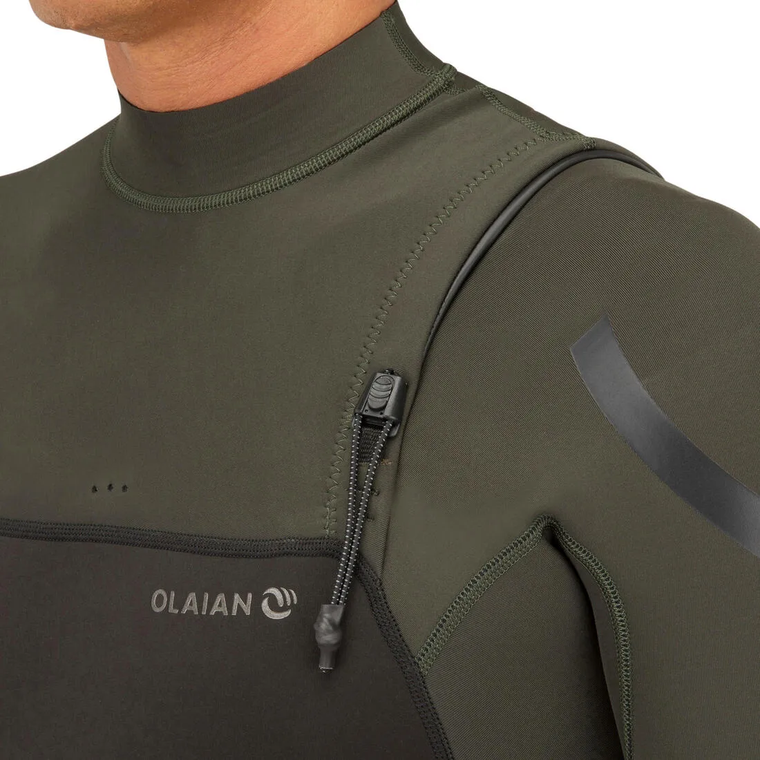 Men's Surfing Wetsuit Neoprene 1.5mm - SWS 900SS Pro John Khaki