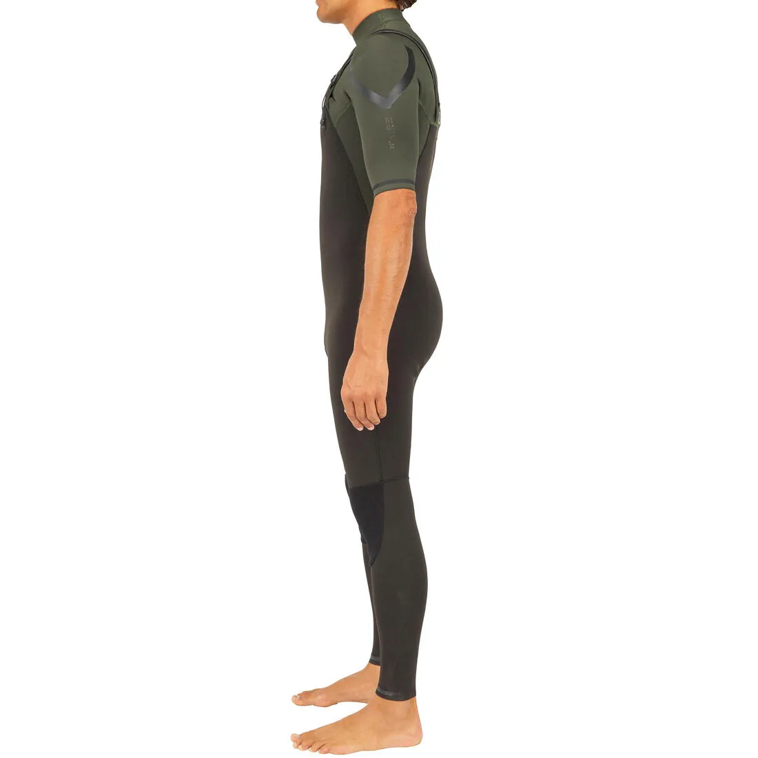 Men's Surfing Wetsuit Neoprene 1.5mm - SWS 900SS Pro John Khaki