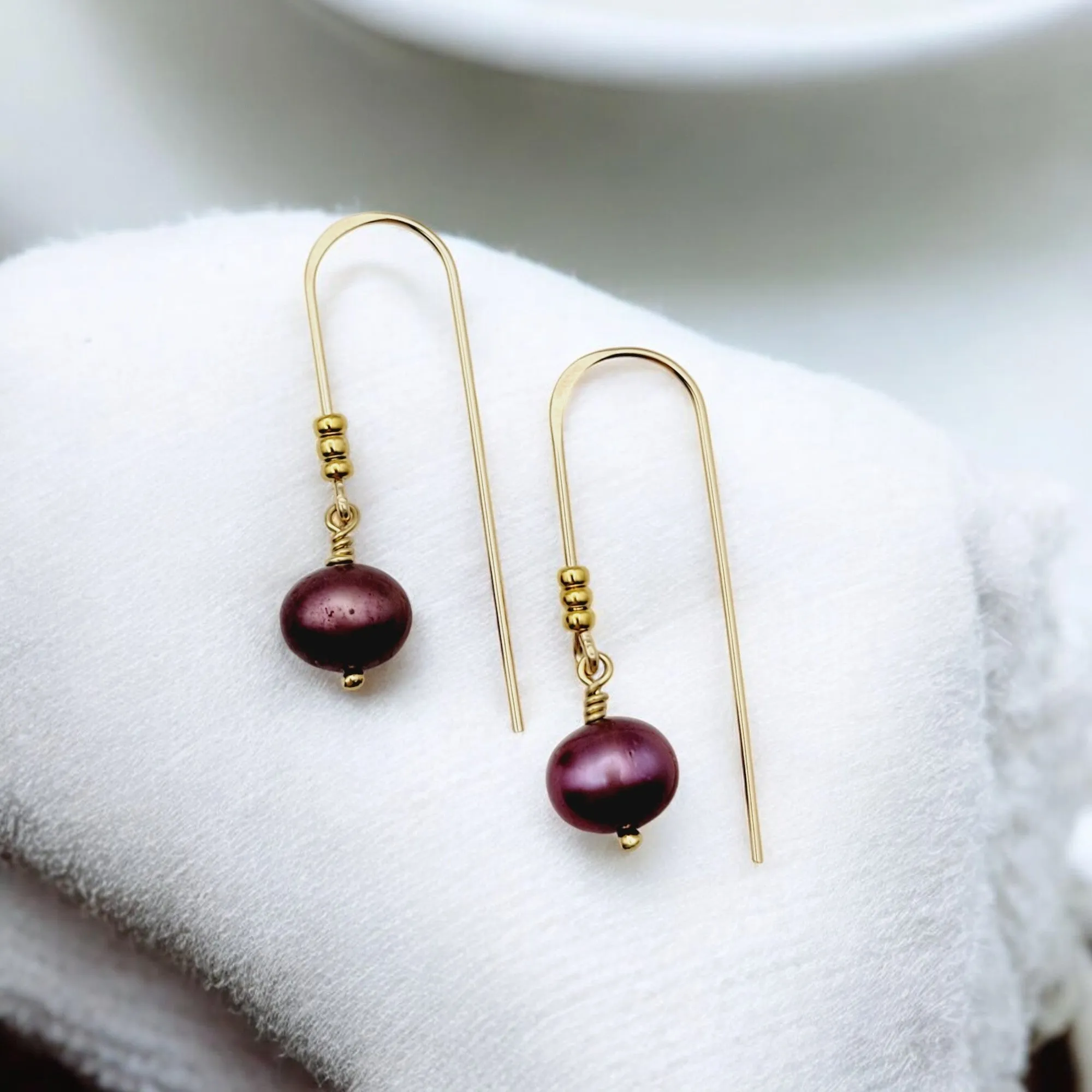Pearl - Gold & Cranberry Threader