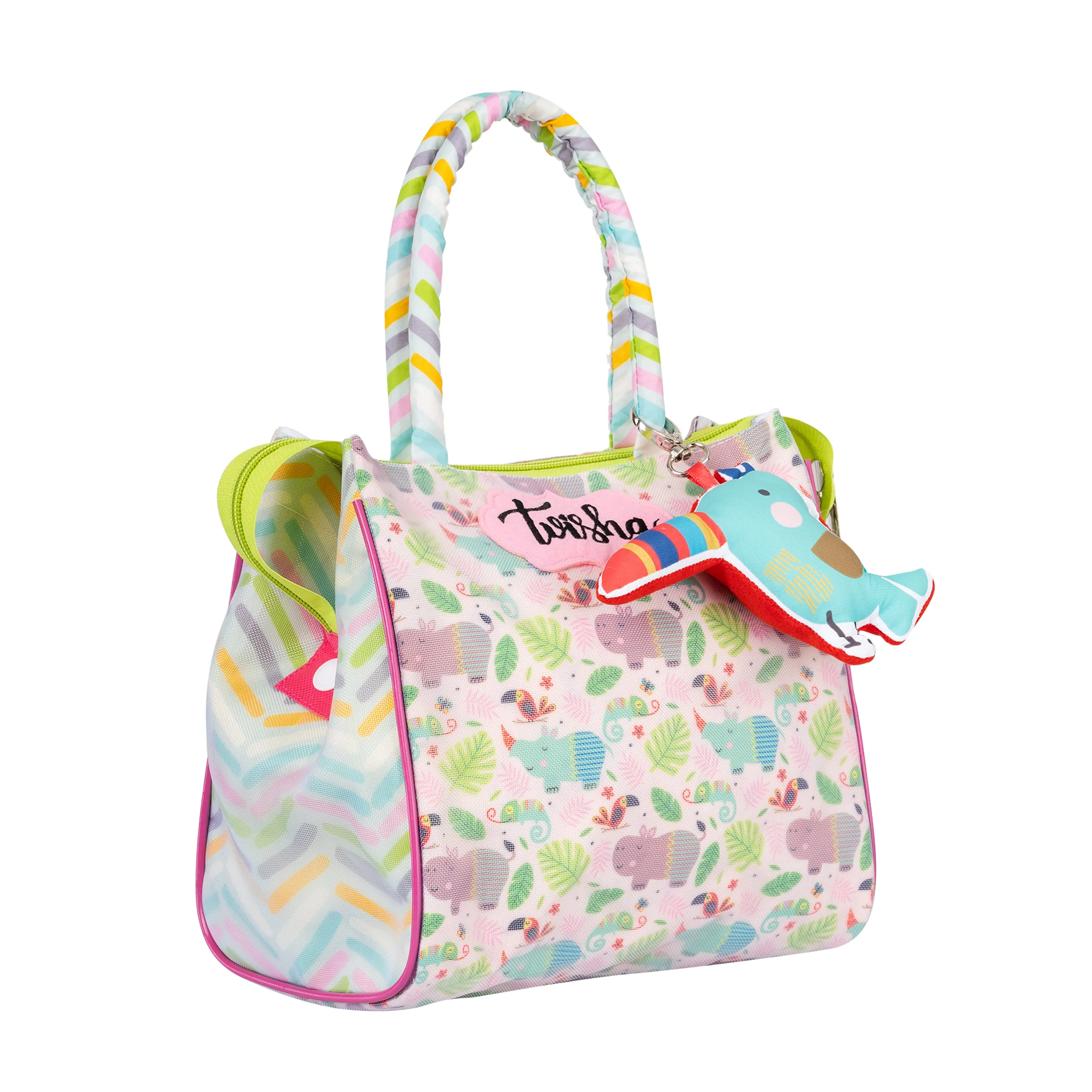 Pink Hippo Tote Bag