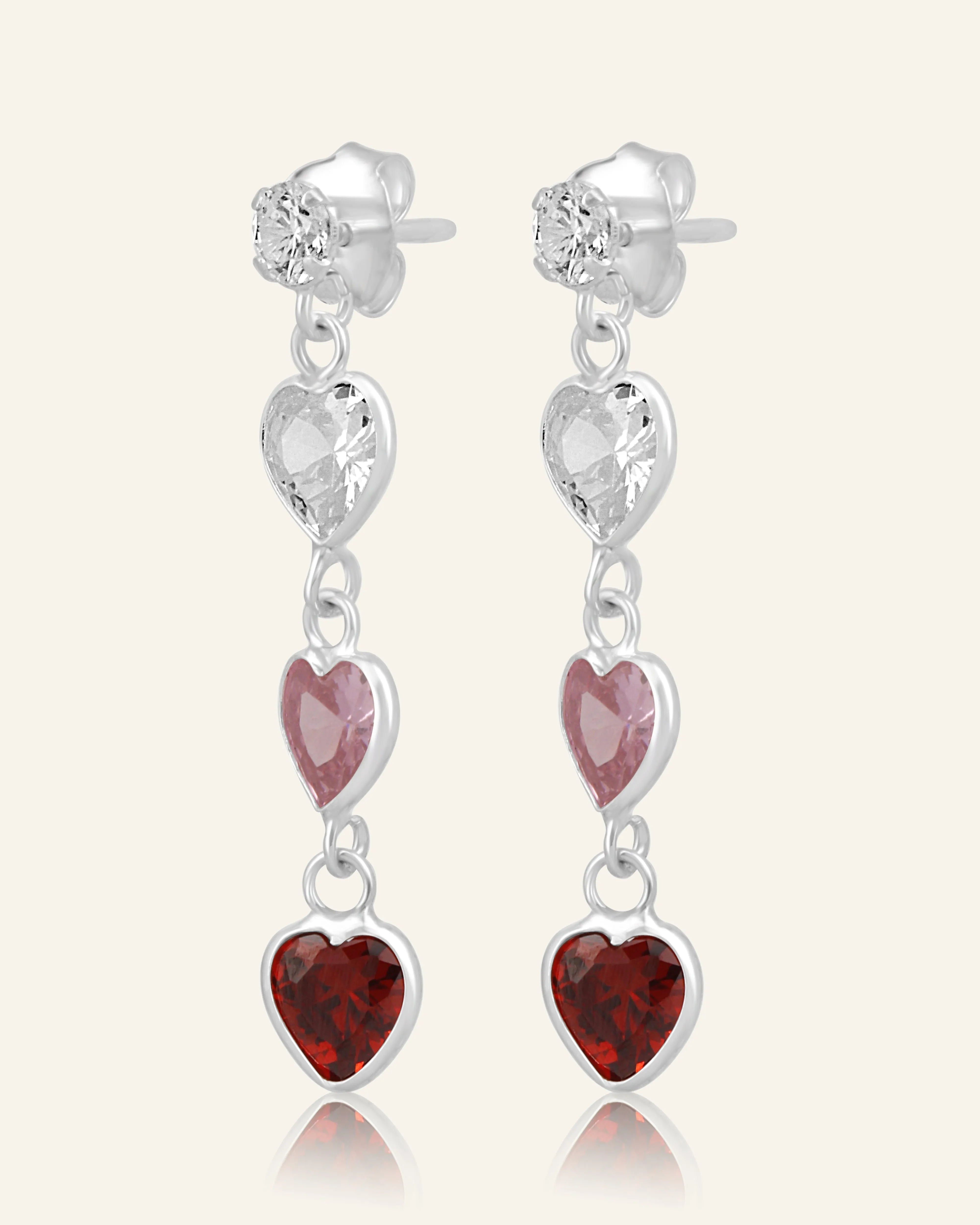Scarlet Love Trio  Earrings
