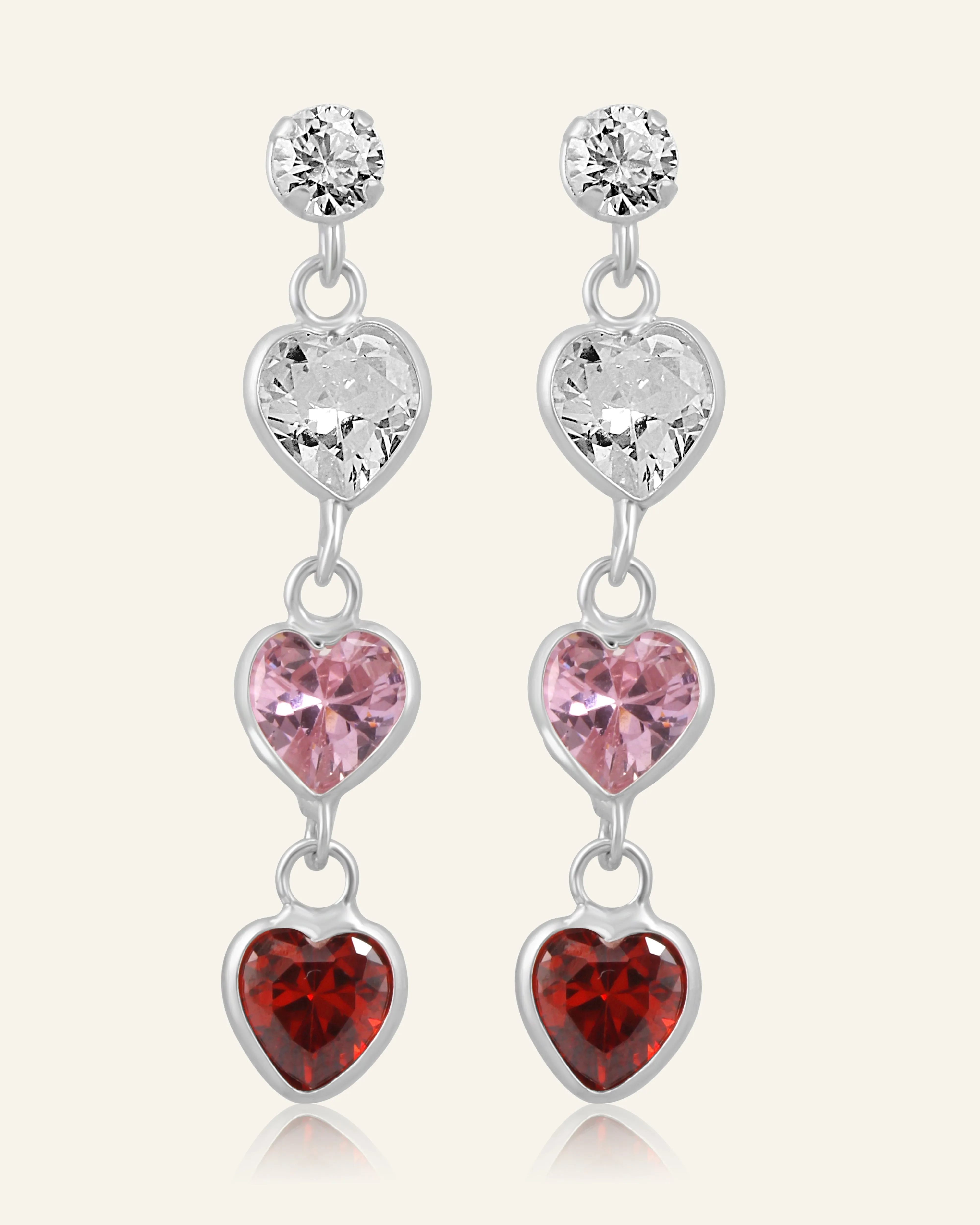 Scarlet Love Trio  Earrings