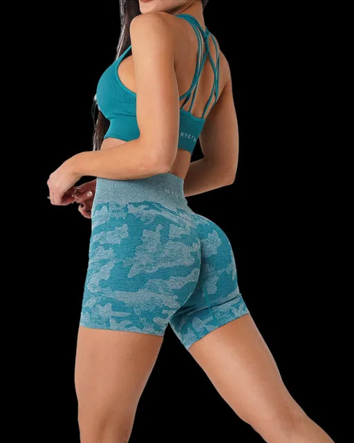 Seamless Shorts Spandex Shorts  Woman Fitness Elastic Breathable Hip-lifting Leisure Sports Running Fitness Pants