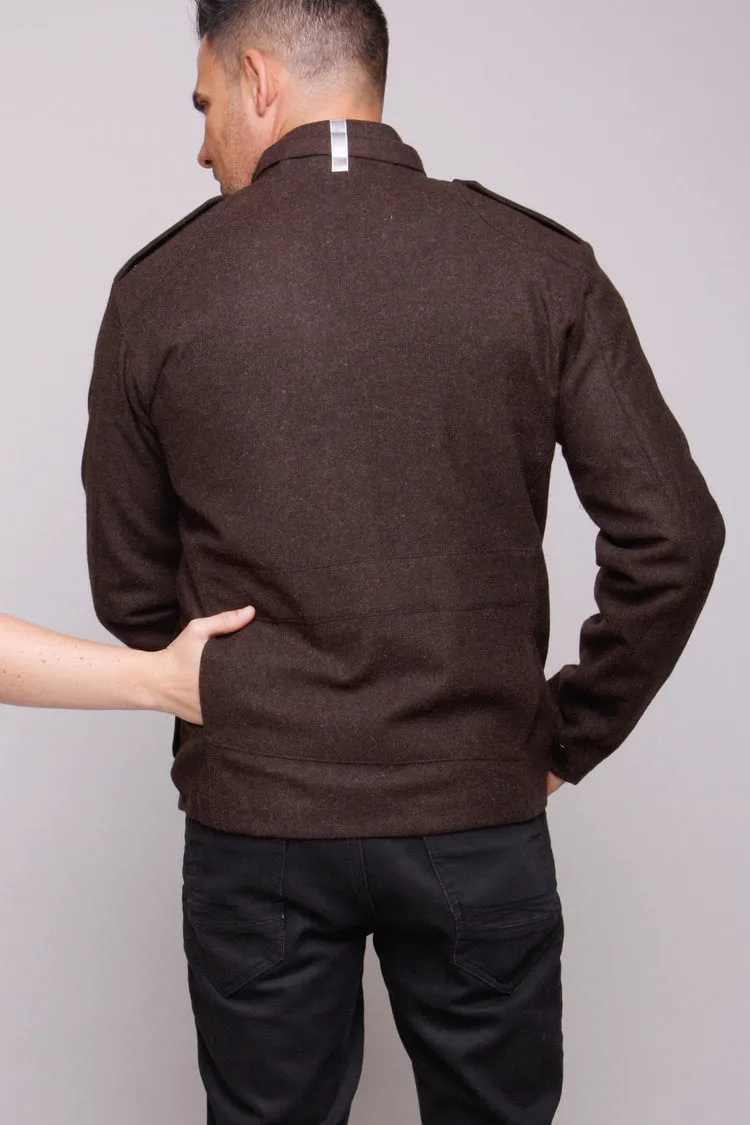 Silver Lining Carline Field Coat: Tobacco Wool