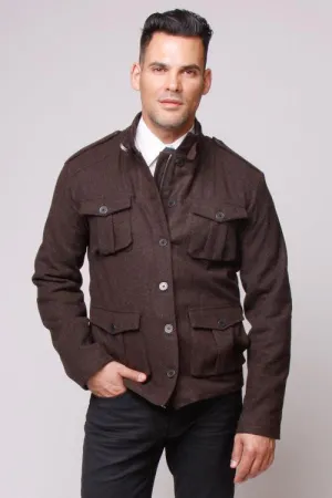 Silver Lining Carline Field Coat: Tobacco Wool