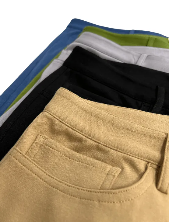 Steel Blue Casual Knit Shorts