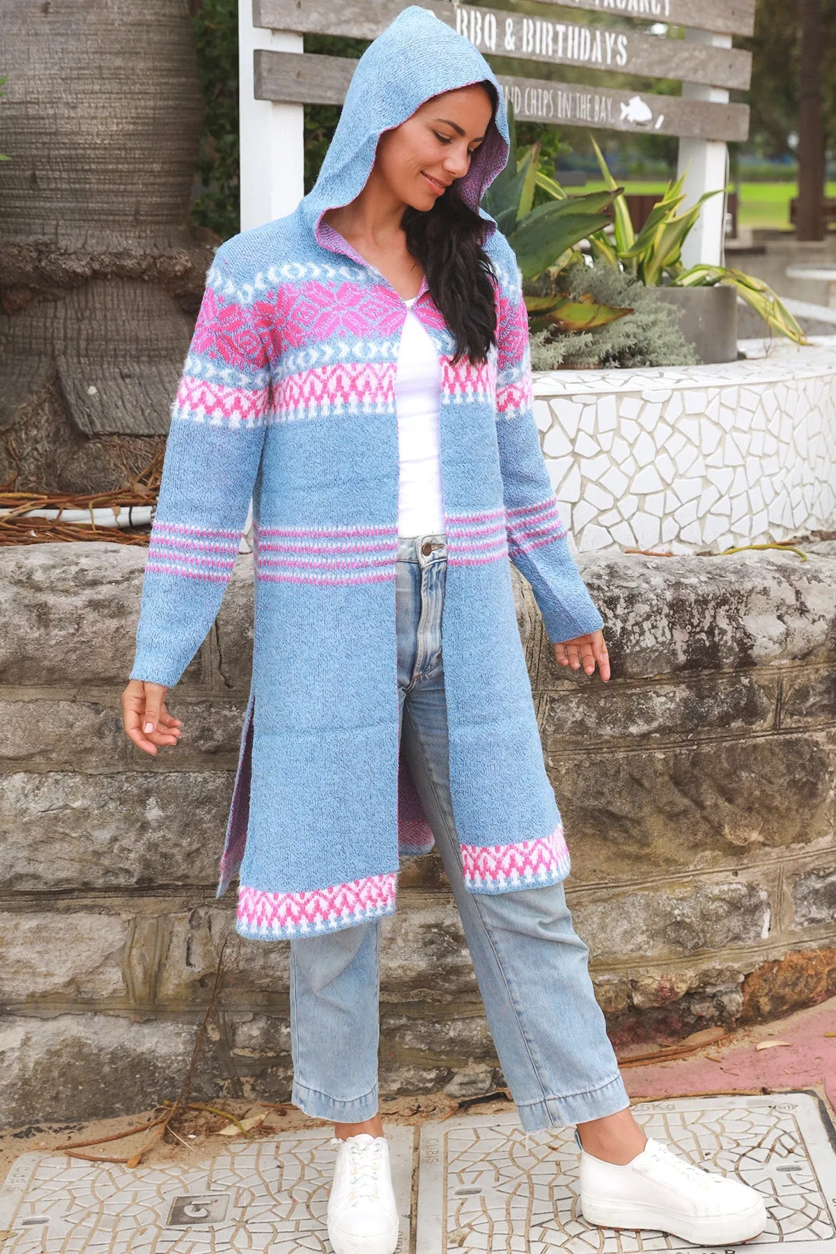TABITHA HOODIE KNIT CARDIGAN