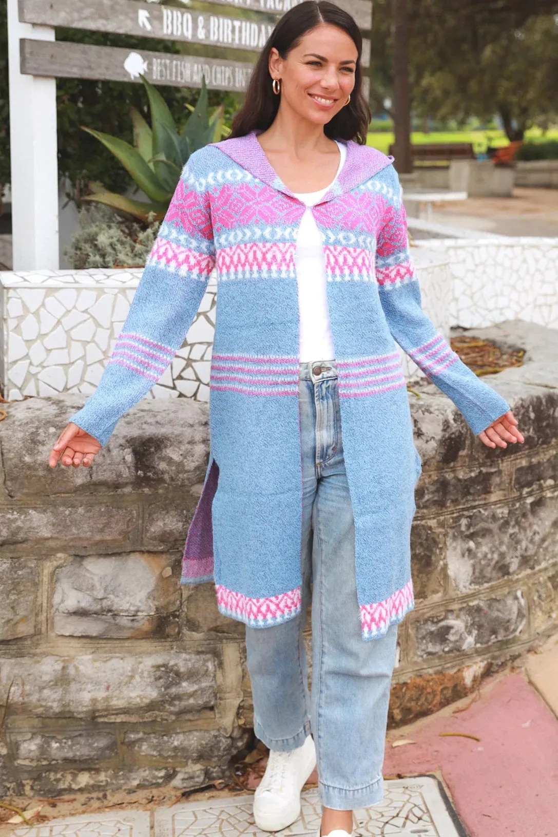 TABITHA HOODIE KNIT CARDIGAN