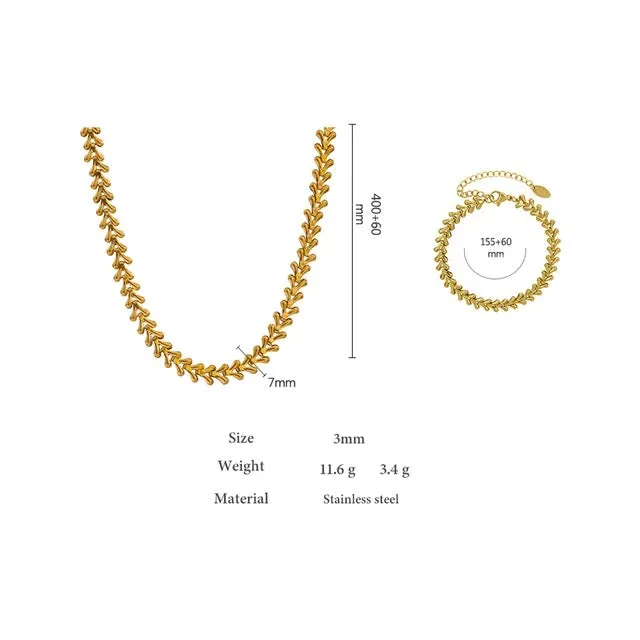 Thea Chain Bracelet - 18K Gold Coated