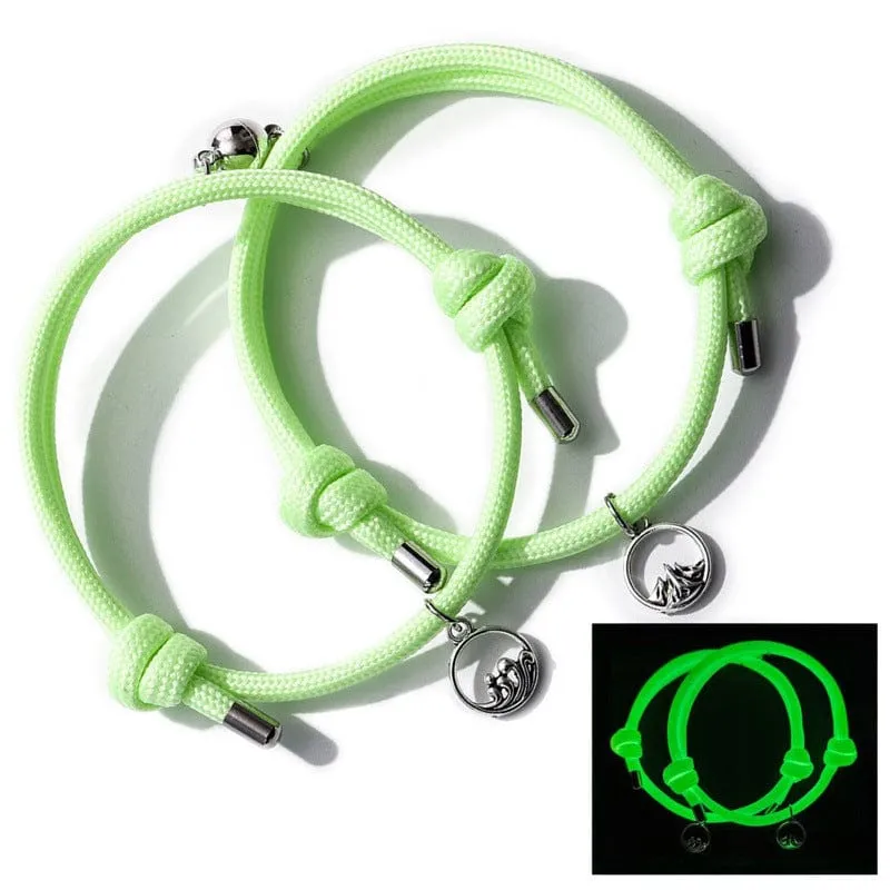 Valentines Gifts Luminous Couple Magnetic Bracelets Adjustable Bracelet Jewelry Anniversary Gift For Couple