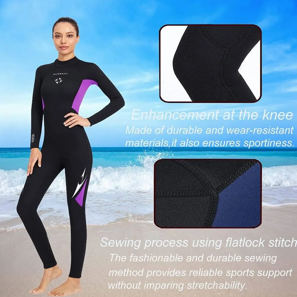 Women's 3mm SCUBA Diving Wetsuits One Piece Swimming Suit